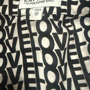 Express Black and White LOVE Print Shirt